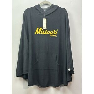 Missouri Tigers Cape Shawl Womens One‎ Size Renu Pocket Black NCAA SEC New